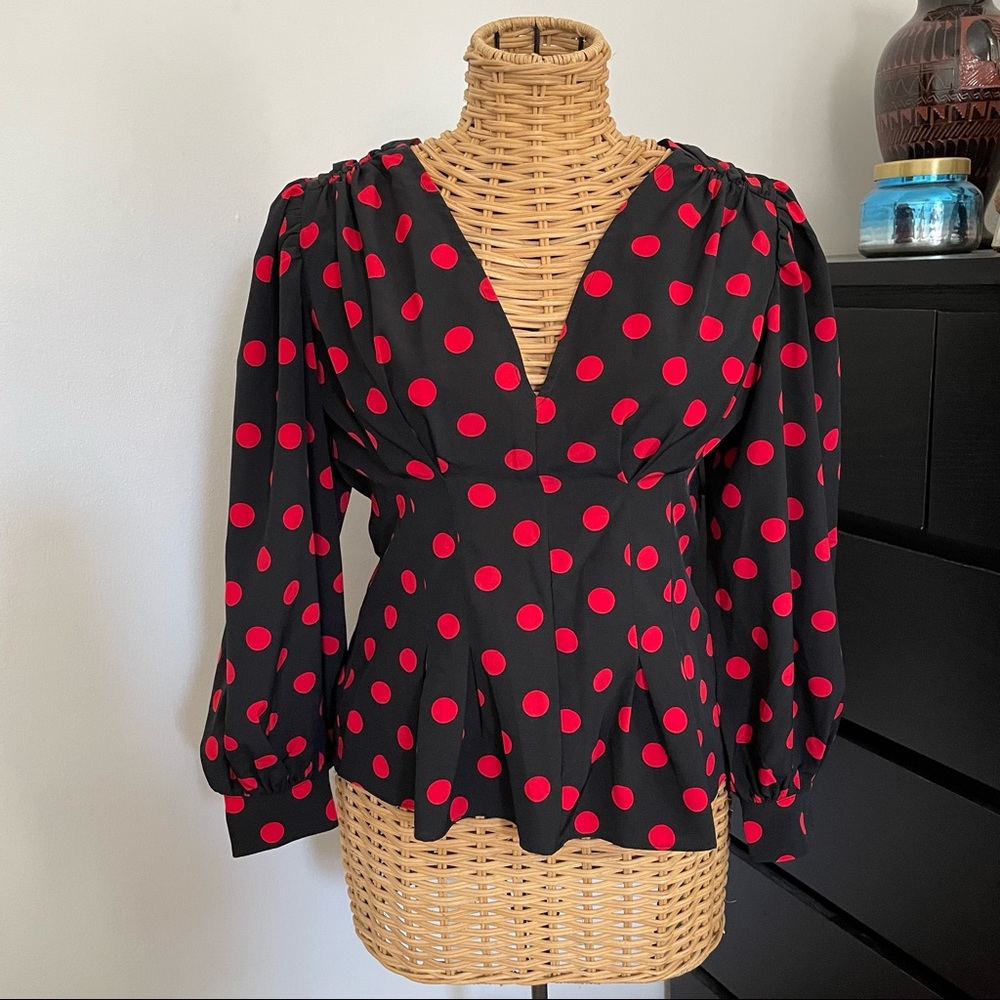 Endless Rose polka dot retro rockabilly coquette top S